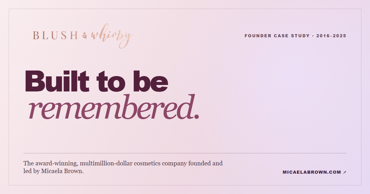Blush & Whimsy official brand share card